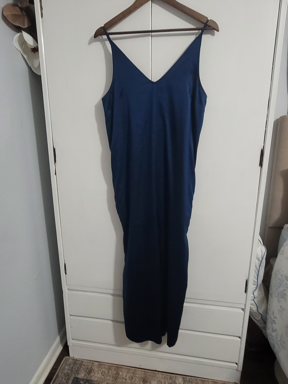 stars above Navy Blue Jumpsuit- V-Neck Spaghetti Straps
